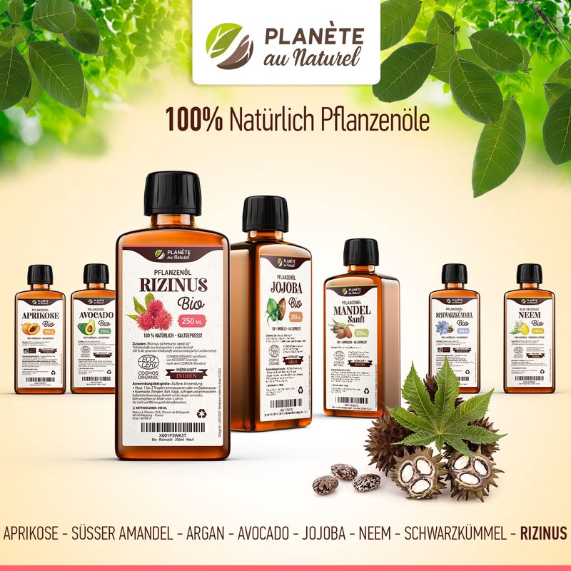 Organic Castor Oil 500 ml - 100% Pure, Natural and