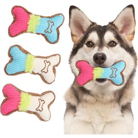LNYMZD Blue-Pink Pet Plush Chew Product Teeth Cleaning Bite Resistant Dog Accessory Bone Shape Dog Training Chew Toy for Dog Accessories Supplies