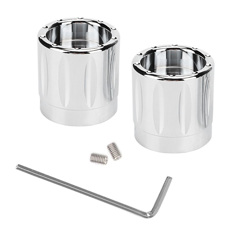 2pcs Aluminum Alloy Motorcycle Axle Skull Nut Bolt Cover Cap