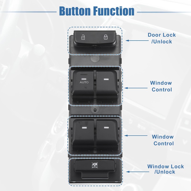 MACHSWON Car Left Front Window Switch Driver Side Control Door