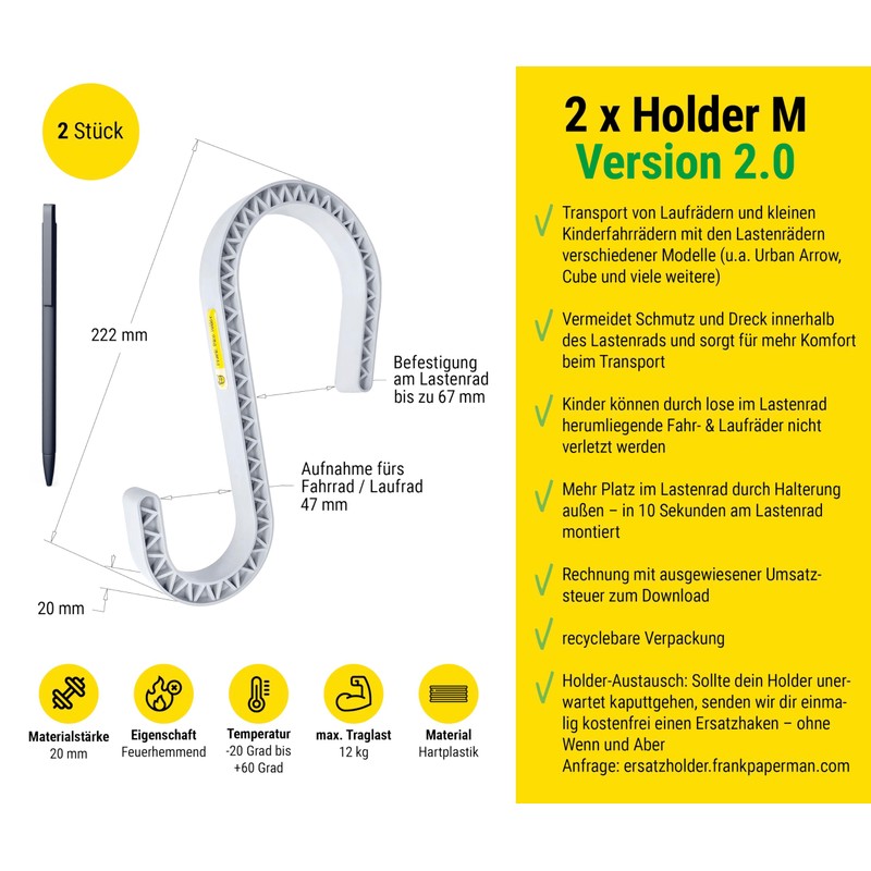 Frank Bike Holder M 2.0 – 2 x Holder for