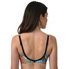 VIVISENCE Bikini Top Padded with Underwire Click Closure Tropical Pattern