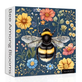 Vintage Bee Puzzles for Adults 1000 Pieces, Retro Flower Garden Jigsaw Puzzles, Nature Wildflower Animal Puzzle as Home Decor