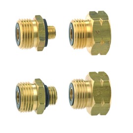 TGO 4 Piece Euro Bottle Set Gas Bottle Connection Adapter Transition Connector for Europe