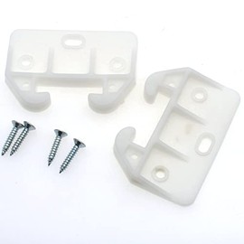 10 Pcs Plastic Drawer Guides Drawer Track Guides Drawer Rail for Dressers Hutches and Drawer Systems [FDXGYH, White]