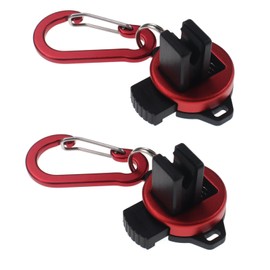 Nihfien Wearable Fishing Rod Holder with Keychain, 2-11MM Rod Diameter Portable Fishing Lure Hanging Pole, Fly Fishing Tackle Accessories, Creek Rod Clip Assistant Tools (2PCS)