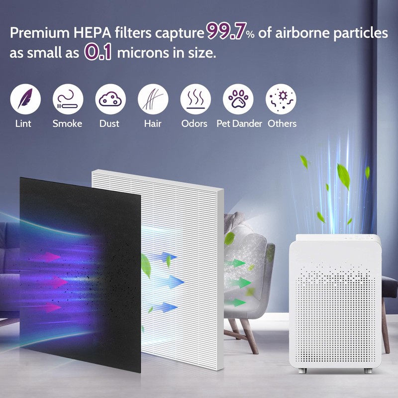 XBGG 2 Pack C545 HEPA Replacement Filter S Compatible with