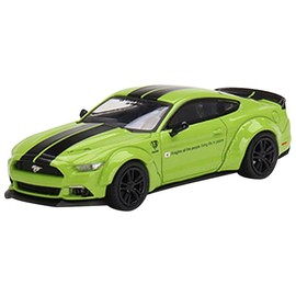 TrueScale Miniatures MINI GT 1/64 LBWORKS Ford Mustang Graver Lime (Left Handle) Finished Product MGT00426-L
