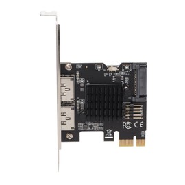 PCIE to Power ESATA Expansion Card, 2 Ports 6.0Gbps, Supports Hot Swap, Plug and Play, PCI Express Card, for Desktop, 11 10 8 7, Vista, XP, 32 64 Bit