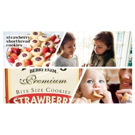 EDYOS Berry Farm Premium Raspberry Bite Sized Shortbread Cookies 2 oz Bags- 12-Pack (Raspberry, 12-Pack)