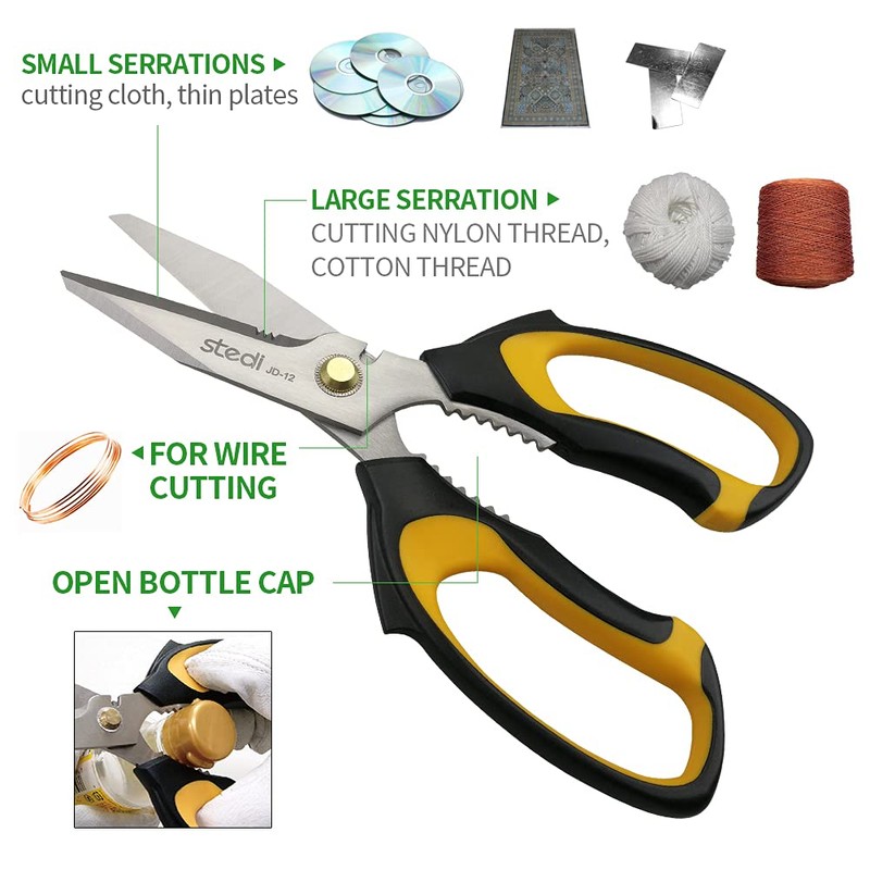 stedi 9-inch Professional Scissor Heavy Duty, Cardboard and Carpet Shears,