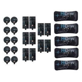 HiDow Tens Unit Replacement Stimulator Pads Large Electrodes Variety Pack | Premium Quality Large Electrode Pads Compatible with Hi-Dow | IQ Massager (5 of Each Size – Total 15)