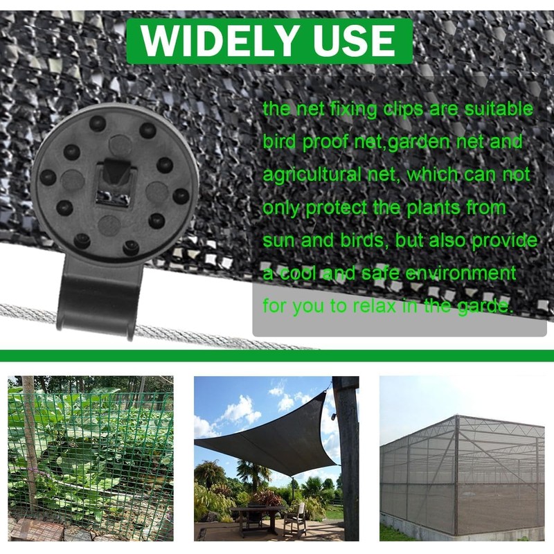 100 Pack Shade Cloth Clips, Round Plastic Sun Shade Net