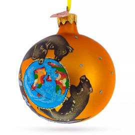 BESTPYSANKY Bull Market Wins over Bear Market Glass Ball Christmas Ornament 3.25 Inches