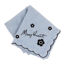 MARY QUANT 000293-0004-01 Gauze Handkerchief 0004 (Blue) Mariquant/Marikwa Women's Women's Approx. 16.9 inches (43 cm), blue