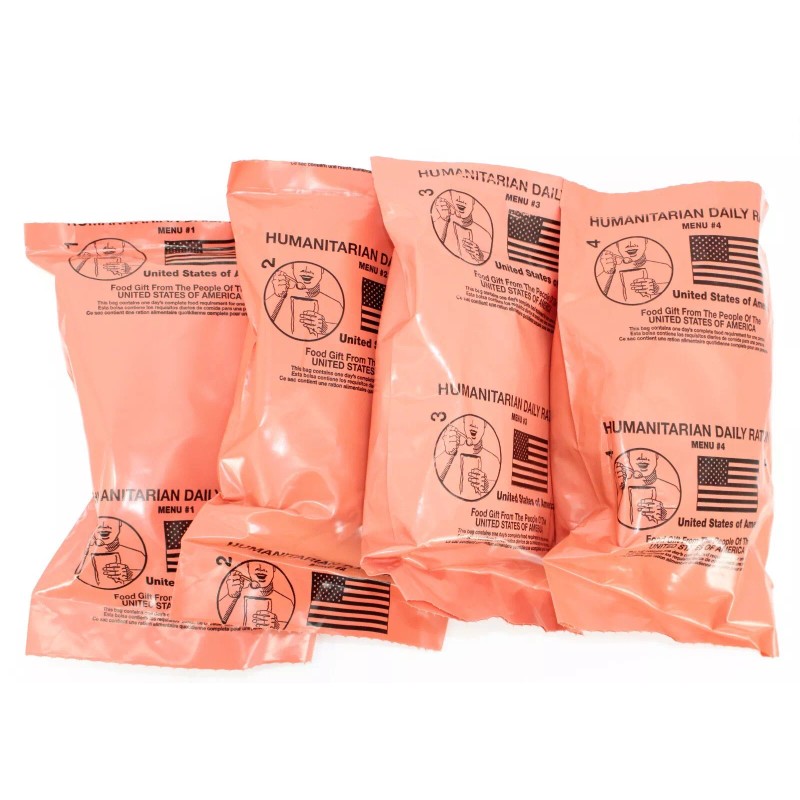 Sopakco/Wornick MRE Meal Cases - HUMANITARIAN DAILY RATION - RANDOM