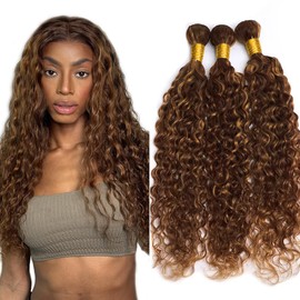 P4/30 Ombre Curly Bundles Chocolate Brown Bundles Human Hair 22 24 26 Inch Highlight Bundle Silky Soft Dark Brown Bundle Brazilian Remy Hair Extensions