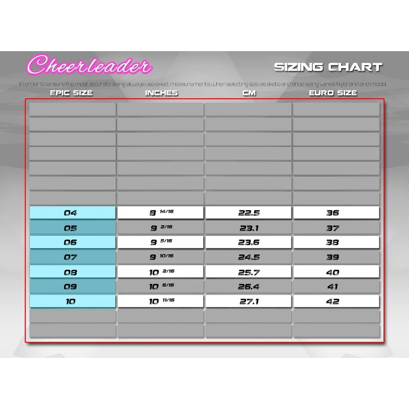 Epic Cheerleader Roller Skates Package Adult 07