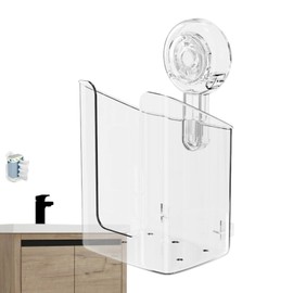 Wipes Dispenser for Bathroom | Suction Cup Clear No Punching Wall Mounted Wipes Box Flushable,Toilet Wipes Holder, Wipes Container for Bathroom Kitchen Bedroom