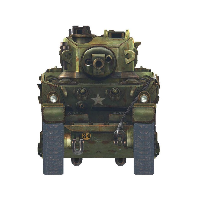 モンモデル ワールドウォートゥーンズシリーズ アメリカ軽戦車 M5スチュアート 色分け済みプラモデル MWWT012