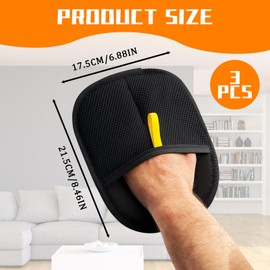 XNBTFK 3 Pack Static Removal Gloves Pet Hair, Pet Hair Removal Glove, Electrostatic Pet Hair Remover Glove for Daily Grooming, Gentle Deshedding for Cats and Dogs