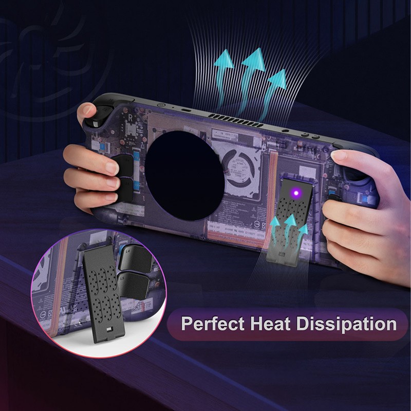 for Steam Deck Back Plate Heat Dissipation DIY Replacement Shell