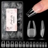 Makartt Short Ballerina Nail Tips for Gel Extensions, 510pcs Half