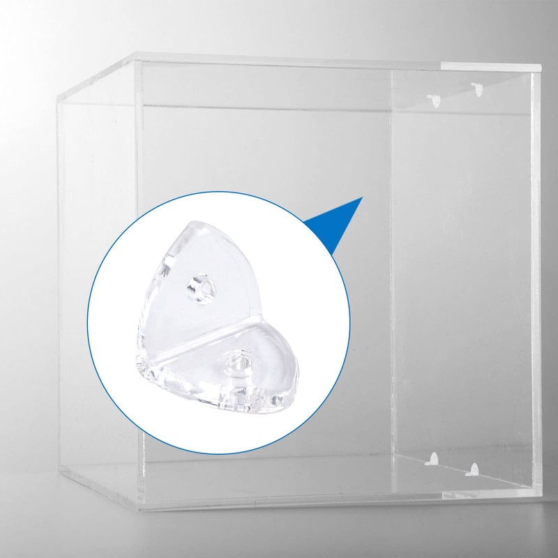 INCREWAY Acrylic L Brackets, 20Pcs Clear Right Angle Bracket, 90