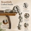 Elephant Figurine Set for Home Decor – Resin Mother &