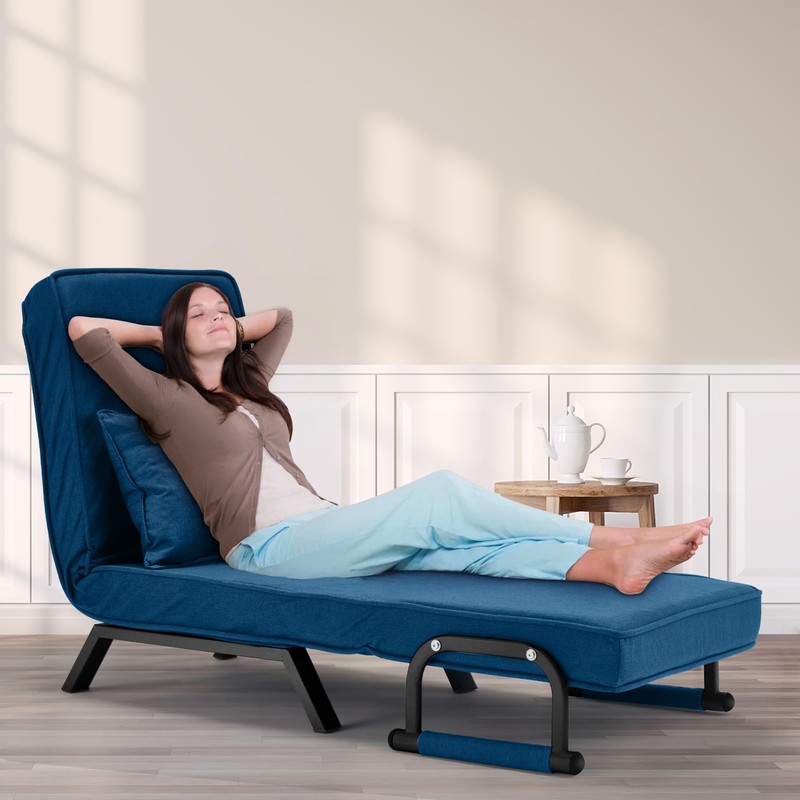 Convertible Sofa Bed Sleeper Chair,Single Person Chaise Lounge Couch with