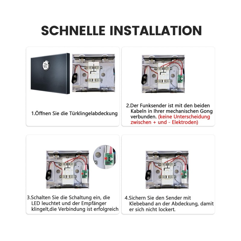 BITIWEND Wireless Signal Transmission Extension Set Doorbell and Chime Forwarding