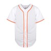 TKJPYWYH Blank Baseball Jersey Button Down Shirts,Men's Hip Hop Plain