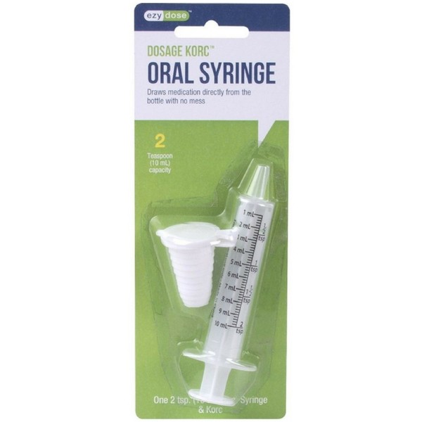 Ezy Dose Oral Syringe with Dosage Korc 10 ml, 1 ea (Pack of 10)