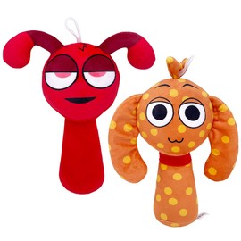 JhavexToy 2 PCS Sprunk Plush,Cute Plushies,Sprunk Plushies Kuscheltier Plüschspielzeug,Kuscheliger weicher Plüsch,Robust & Umweltfreundlich für Kinder und Spielefans-Rot