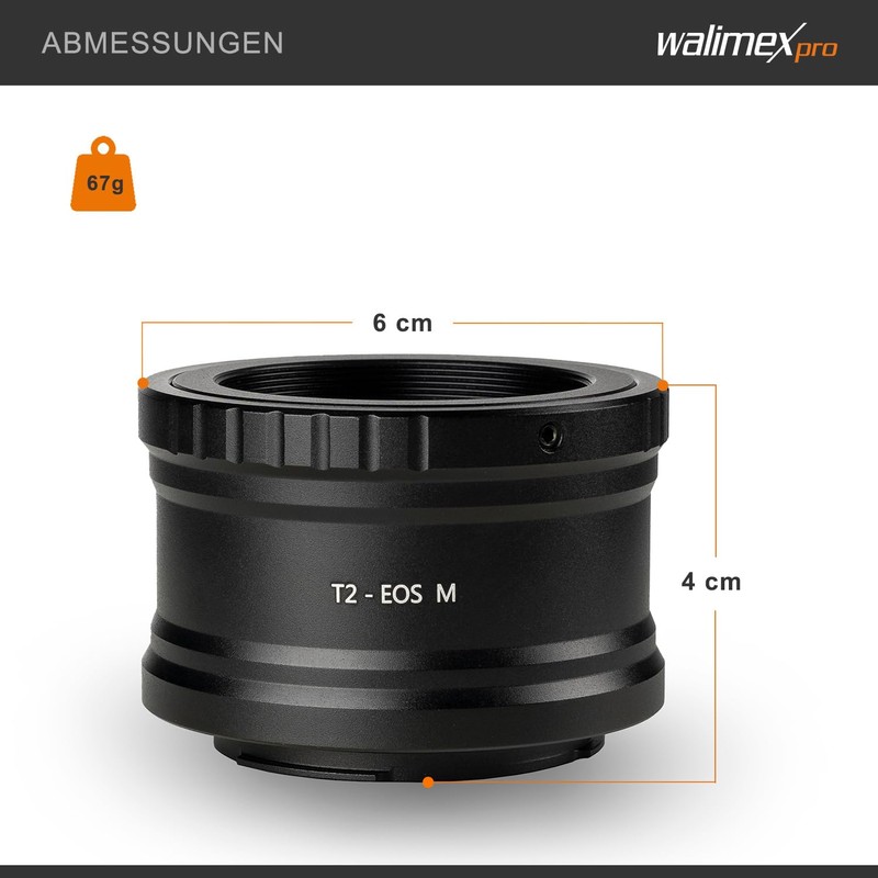 Walimex pro T2 Adapter for Canon M - Manual Focus