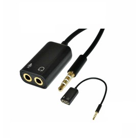 Mr. Gadget's Solutions Headphone Mic Audio Splitter Cable Adapter For Laptops/Smartphones