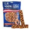 Pet Factory 7in Braided Beefhide Dog Chew Sticks with Peanut