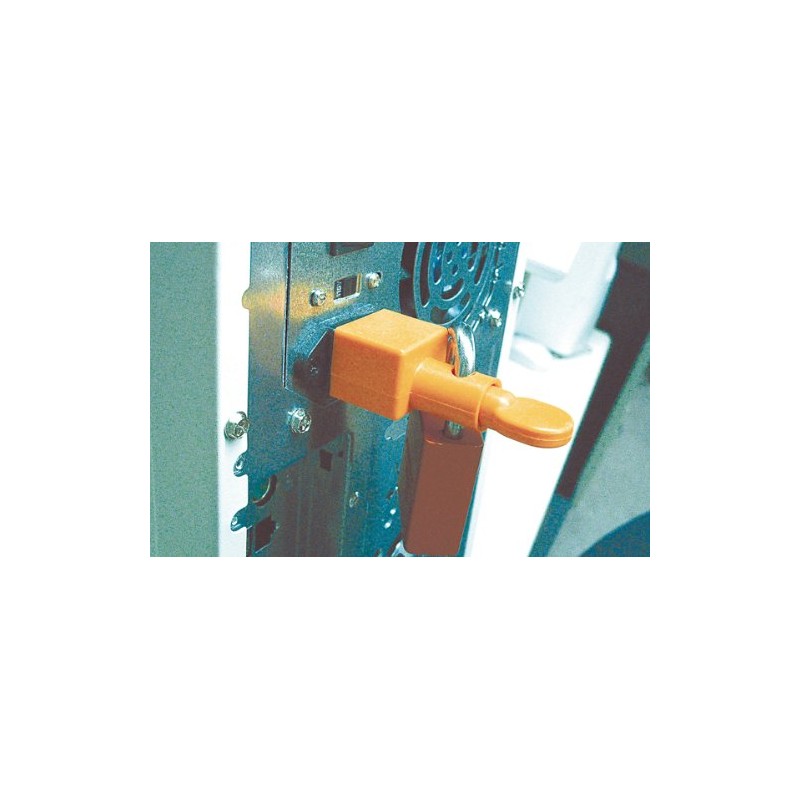 Accuform Orange Power Cord Plug Lockout (IEC Plug), Nylon Plastic,