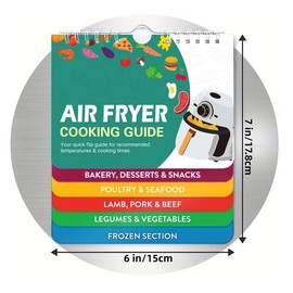 Air Fryer Cheat Sheet Magnets Cooking Guide Booklet - Over 200 Foods Air Fryer Cooking Times Chart Conversion Reference Chart Set, Air Fryer Cooking Times Chart