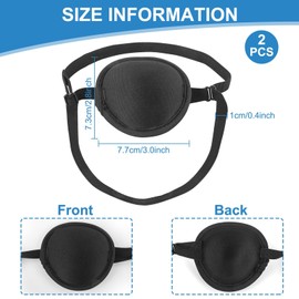 Dog Eye Patch, Adjustable Small Dog & Cat Protective Eye Cover for Injuries & Surgery Wounds (2)