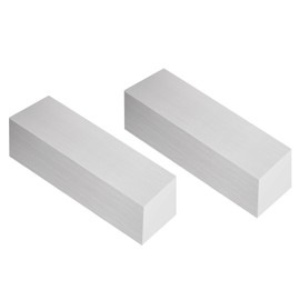 LOYORTY 2PCS 2x2x6 Inch Aluminum Solid Flat Bar, 6061 Square General Purpose Plate, 50MM Thickness T6511 Solid New Mill Stock