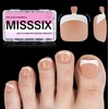 Misssix French Tip Press on Toe Nails, 150Pcs French Square