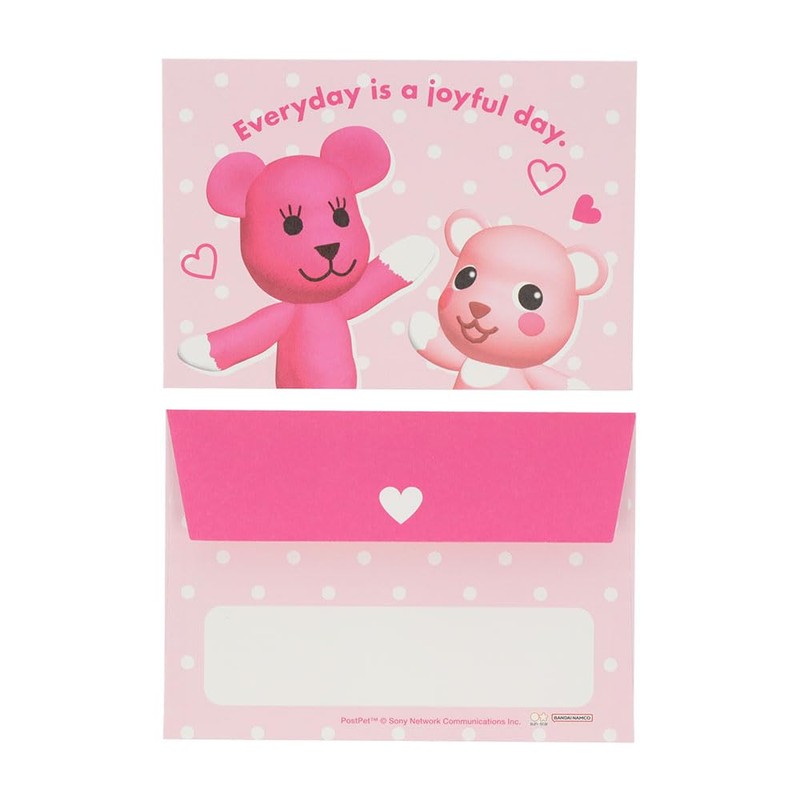Sun-Star Stationery S8908494 PostPet Goods, Letter Set, Mini Size, Momo