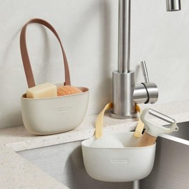 Sink Belt-Type Scrubber Holder Organizer with Drainage Kitchen Green 5ea