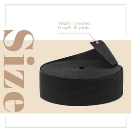 Dreamlover Elastic for Sewing, Thick Black Elastic, Lace Melting Band, 1.5 Inches x 12 Yards