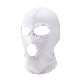 3 Holes Balaclava Ski Mask, Thin Three Holes Full Face Mask for Motorcycle Bike Hunting Cycling Cap Ski (US, Alpha, One Size, 3 Hole White)