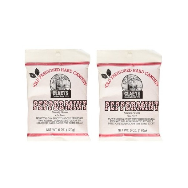 Claey's, Old Fashioned Hard Candy Peppermint, 6 Ounce Bag