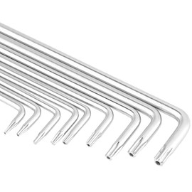 ZJchao Juego de llaves torx, 9 Uds 5 puntas de seguridad Juego de Llaves en Forma L Hexagonales de Estrella de Seguridad Pequea Torx Llaves Allen...  