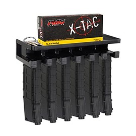 Adoreal Solid ABS Standard PMAG Rack Wall Mount with Storage Shelf, Mag Holder Wall Mount, Wall Magazines Display