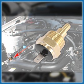 A ABSOPRO Universal Automotive Radiator Engine Cooling Fan Temperature Thermostat Sensor Switch 1/2" NPT 170 Degree on 155 Degree Off Item Replacement